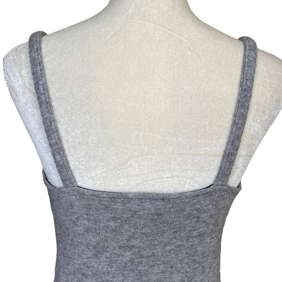 Express Women’s Sweater Knit Cami Size S Sweetheart Neckline Gray Cozy Neutral - Picture 5 of 7